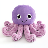 Poulpe en peluche mignon personnalisé conception belle peluche en peluche réversible mini poulpe en peluche jouet