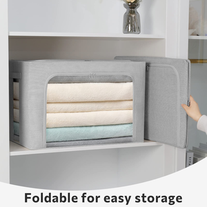 Factory-Made <b>Folding</b> Steel Frame Clothing <b>Storage</b> <b>Box</b> with Fabric Efficient Organization <b>Storage</b> Boxes & Bins - Product Image 3