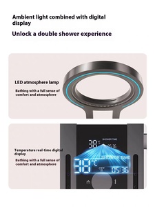 <span class=keywords><strong>Colonne</strong></span> <span class=keywords><strong>de</strong></span> <span class=keywords><strong>douche</strong></span> thermostatique numérique hydroélectrique minimaliste avec affichage, ensemble assorti aux meubles-lavabos <span class=keywords><strong>de</strong></span> salle <span class=keywords><strong>de</strong></span> bain et articles sanitaires - EB-S01 - Product Image 5