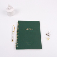 Journaux de couverture en PP à reliure spirale A5 personnalisables Carnets de notes imprimés avec logo personnalisé en or rose Utilisation promotionnelle