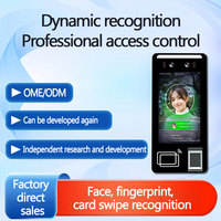Sistema de Control de Acceso Biométrico con Reconocimiento Facial Tendcent de 5 Pulgadas, RFID, Registro de Asistencia por Huella Dactilar, Identificación Facial Personalizable