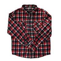 Veste chemise à carreaux en flanelle décontractée et élégante pour hommes vêtements d'hiver épais avec logo avant polyvalent