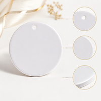 Vente en gros d'ornements de Noël suspendus en céramique, en acrylique et en cristal, en forme de cœur rond, personnalisés
