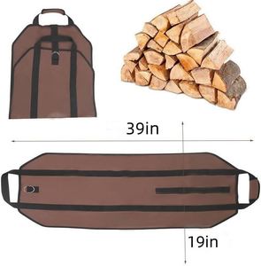 Sac d'accessoires pour cheminée sur mesure BSCI, sac de transport pour bûches, sac de rangement pour bois de chauffage - Product Image 2