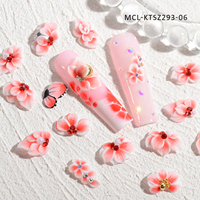 30 pièces/kit rose série Kawaii fait à la main Nail Art résine fleur breloques 3D Design ongles acrylique fleurs acrylique fleur