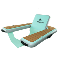 Spatium Pvc Gonflable Point de Goutte d'Eau Flottant Air Dock Plate-Forme Île Flotteurs HANG OUT CHAISE CLASSIQUE