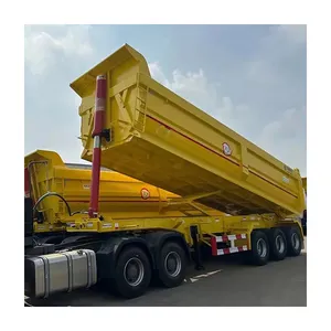 3 Axles 4 Axles 2 Axle Dump Trailers 32 Cbm 40 -100 Ton Hydraulic Tipper Trailer Rear Dump Semi Trailer