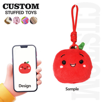 Logo de personnalisation d'usine de haute qualité Fruits et légumes jouets en peluche porte-clés peluche personnalisé