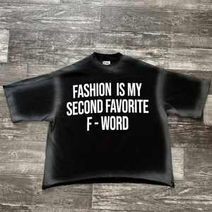 Bilion uomo 100% cotone stile Vintage oversize t-shirt Boxy colletto con collo unico animale modello grafica vendita diretta - Product Image 4