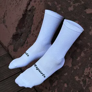Lightweight Cycling Socks Mesh Construction Reinforced Seams Sweat-Wicking Compression Running Socks