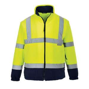 Portwest F301YNRL สูงทูโทนสีเหลือง/น้ำเงินฟลีซ-EAN 5036108143740 HI-VIS ชุดทำงาน - Product Image 1