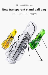 PGM Nuevo soporte para bolsa <span class=keywords><strong>de</strong></span> <span class=keywords><strong>golf</strong></span>, bolsa ligera para hombres y mujeres, estilo coreano, transparente, impermeable, con cierre <span class=keywords><strong>de</strong></span> cremallera - Product Image 2