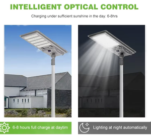 Lampadaires solaires en aluminium haute puissance, étanches IP65, pour extérieur, 200W 300W 400W 500W 600W, lampadaires solaires LED tout-en-un - Product Image 5