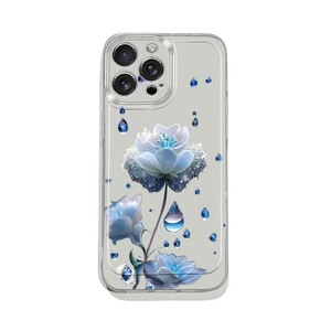 Custodia Protettiva Antiurto in TPU con Stampa Lusso Fiore di Loto Blu per iPhone 8 <span class=keywords><strong>X</strong></span> Xr Xs 11 12 13 14 15 16 17 Pro Max - Product Image 6