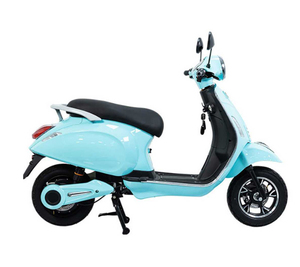 Scooter à essence vintage jaune, moto rétro avec phare rond et détails chromés, vélo de ville pour adultes - Product Image 4