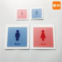 Plaque de signalisation DR en acrylique imprimée UV, écologique, pour sol, porte, hôtel, style fanion