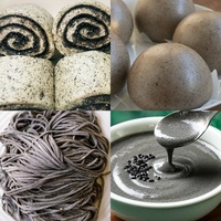 Poudre de sésame noir biologique premium, extrait de graines de sésame noir 100 % naturel soluble dans l'eau de qualité alimentaire pour la pâtisserie