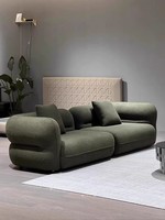 Ensemble de canapé incurvé modulaire en tissu boucle de conception européenne de haute qualité pour canapé de salon ou d'appartement