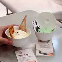 Tazón de Helado Desechable de Pulpa Biodegradable de Caña de Azúcar con Diseño Personalizado