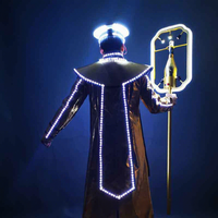 T-Worthy LED Présentoir Lumineux Portable pour Bouteilles de Vin, Doré et Blanc, avec Lumières Clignotantes, Rechargeable, pour Bar et KTV