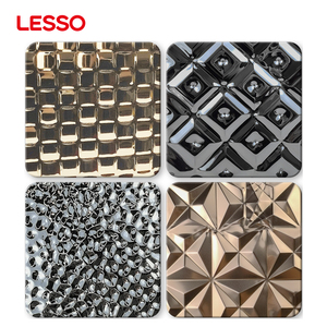 แผ่นสแตนเลสมาตรฐาน <span class=keywords><strong>LESSO</strong></span> ASTM เกรด 304 201 316 ความหนา 1.0-1.5 มม. แผ่นตกแต่งสีสันสำหรับตกแต่งพื้นที่เชิงพาณิชย์ - Product Image 3