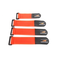 Sangles auto-agrippantes en nylon orange avec logo personnalisé et boucle, réutilisables, à fermeture automatique