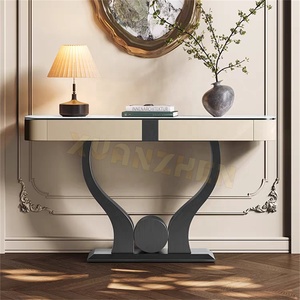 Muebles de sala de estar Xuanzhen, mesas de <span class=keywords><strong>consola</strong></span> de mármol dorado, mesa de sala de estar, mesas de entrada modernas de lujo, consolas <span class=keywords><strong>con</strong></span> <span class=keywords><strong>cajones</strong></span> - Product Image 6