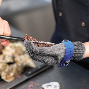 Gants en acier inoxydable anti-coupure <span class=keywords><strong>de</strong></span> niveau 9, maille <span class=keywords><strong>de</strong></span> <span class=keywords><strong>protection</strong></span> anti-coupure, certifiés EN388/ANSI, doublure antidérapante <span class=keywords><strong>pour</strong></span> <span class=keywords><strong>boucher</strong></span> - Product Image 2