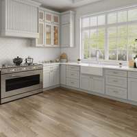 Meuble de cuisine sous évier de style américain moderne-traditionnel, couleur unie, avec panneau en mélamine, construction durable