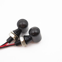 E24 Motorrad LED-Blinker 12V Schwarz/Silber/Carbon AL+PC Material Hinten/Links/Rechts Positionierung für Roller