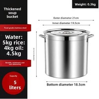 Équipement de restauration commerciale, marmite à soupe en acier inoxydable épaissi avec couvercle, grande capacité, design moderne pour restaurants