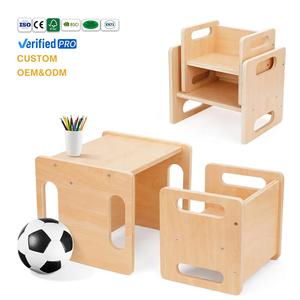 Customized Handmade Solid Wood Design Weaning Table and <b>Chair</b> Set, Set <b>Reading</b> Suitable for Toddlers - Product Image 1
