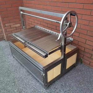 <span class=keywords><strong>Parrilla</strong></span> de barbacoa de carbón de madera de 40 "con superficie redonda <span class=keywords><strong>Parrilla</strong></span> de Asado Gaucho de acero inoxidable <span class=keywords><strong>Parrilla</strong></span> Santa María Argentina <span class=keywords><strong>Parrilla</strong></span> argentina - Product Image 2
