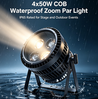 Projecteur PAR LED étanche Homei avec zoom 4x50W COB blanc chaud et froid pour scène IP65 DMX512