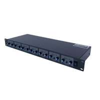 FS26 Professioneller Stereo-Mono-Audio-Signal-Splitter-Verstärker-Verteiler 2-In-6 Out XLR Bühne Old-School-Audio-Prozessor
