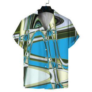 RNSHANGER <span class=keywords><strong>Chemise</strong></span> d'été à manches courtes imprimé léopard pour hommes <span class=keywords><strong>Chemise</strong></span> décontractée à boutons col cubain Chemises de plage <span class=keywords><strong>Chemise</strong></span> de rue à usage quotidien - Product Image 5