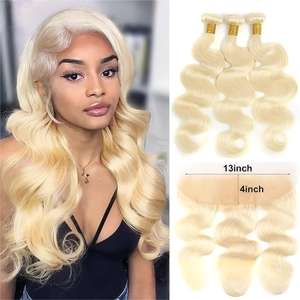 Extensions de cheveux bouclés en cheveux vierges brésiliens 613 de 32 pouces, double trame, style bouclé <span class=keywords><strong>blond</strong></span> miel, mèches de cheveux <span class=keywords><strong>BELLE</strong></span>, cheveux humains - Product Image 3