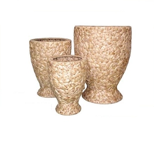 Chất Lượng Cao Bán Buôn Nhựa Chậu Hoa Trồng Handwoven Ngô Cám Gỗ Đứng Nước Hyacinth Nhà Máy Đứng Giỏ Dòng - Product Image 1