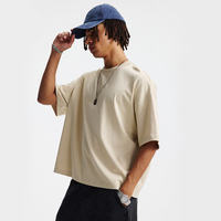 T-shirts surdimensionnés en coton épais de haute qualité 100 % coton, t-shirts vierges streetwear, t-shirts courts personnalisables avec logo, t-shirts boxy pour hommes