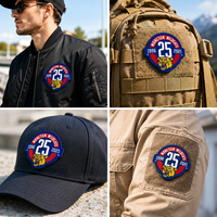 Badges brodés personnalisés en 3D avec logo en relief, patchs thermocollants brodés, patchs à coudre, patchs brodés personnalisés pour vêtements