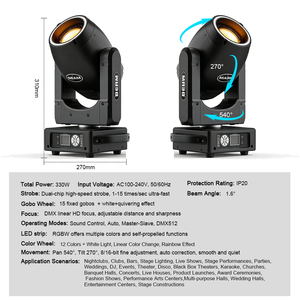 Mini 230W 7R Sharpy Beam Moving Head <strong>Light</strong> LED Halo Ring RGBW Zoom Gobos 2 Prism DMX512 IP20 Wedding Club Disco DJ <strong>Stage</strong> <strong>Lights</strong> - Product Image 4