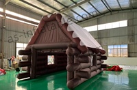 Tente cabane gonflable style pain d'épices, tente gonflable personnalisée pour décorations de Noël