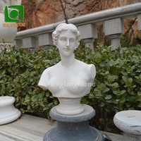 Décoration de bureau à domicile sculptée à la main en marbre naturel buste grec statue de figure célèbre