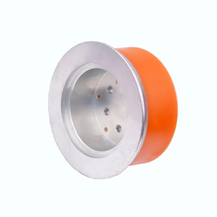 Abrasion-resistant polyurethane roller covered rubber wheel shaft contracting rubber wheel elastic polyurethane roller