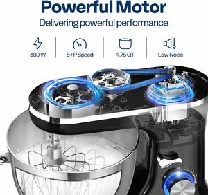 Promotion : Batteur sur socle planétaire électrique 5L/8L avec bol mélangeur, design à tête inclinable, 6 vitesses, 1000-1500W, classe d'efficacité énergétique, usage commercial - Product Image 3