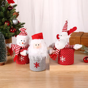 การ์ตูนคริสต์มาสอีฟแอปเปิ้ลกล่องตกแต่งถักของเล่นน่ารักตุ๊กตาออกแบบตุ๊กตาของขวัญหลอดคริสต์มาสตารางกล่องเก็บ - Product Image 2