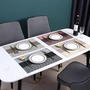 STARUNK Hot-selling Placemat Heat Stain Resistant Non-Slip Woven Vinyl Placemats Washable DurableTable Mats For Dining