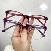 Monture de lunettes œil-de-chat en acétate laminé tendance, monture intégrale, haute qualité, unisexe, motif uni, protection oculaire, stock varié