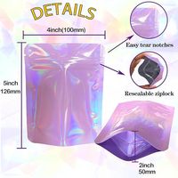 Sacs Mylar personnalisés en gros avec fermeture éclair, imprimés en gravure PE, anti-odeur, thermoscellables, en feuille d'aluminium de qualité alimentaire pour bonbons, gommes et snacks
