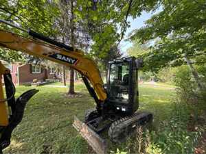 Mini-excavatrice SANY SY35U d'occasion de 3,8 tonnes, moteur Sany, moteur PLC, rotation zéro, compacte, pour travaux de construction, aménagement paysager et agriculture - Product Image 3